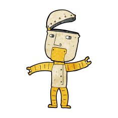 cartoon funny robot N75