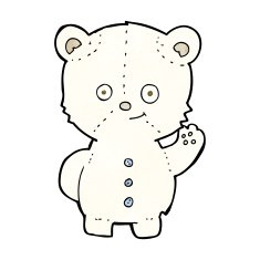Cartoon Polar Bear Cub N36