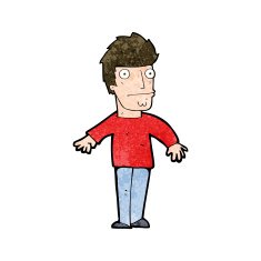 cartoon worried man N91