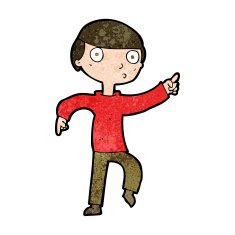 Cartoon Boy Pointing N27