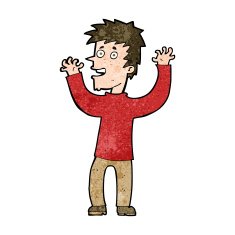 cartoon excited man N87