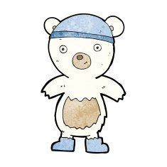 cartoon cute polar bear N32