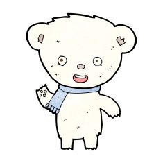 cartoon cute polar bear N33