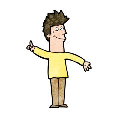 cartoon man with idea N138