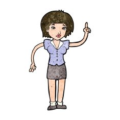 cartoon woman with idea N223