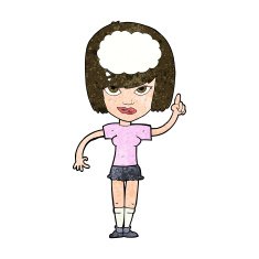 cartoon woman with idea N224