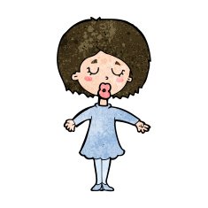 cartoon woman in dress N35