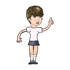 cartoon woman with idea N225