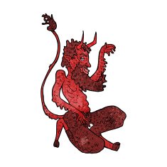 cartoon traditional devil N8