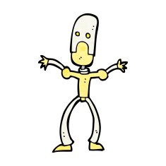 cartoon funny robot N76