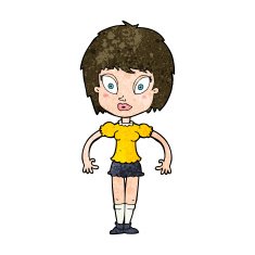 cartoon pretty girl N93