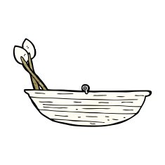 Cartoon Rowing Boat N23
