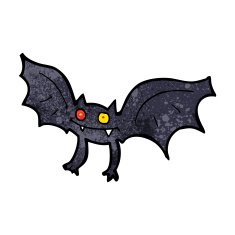 cartoon vampire bat N27