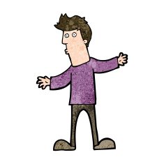cartoon curious man N61