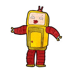 Funny Cartoon Robot N44