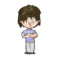 cartoon happy man N418