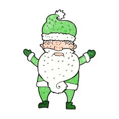 cartoon grumpy santa N9