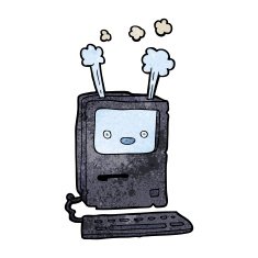 cartoon old computer N39