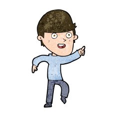cartoon happy man N419