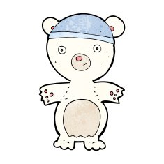 cartoon cute polar bear N34