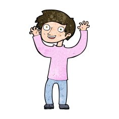 cartoon happy man N420