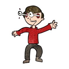 cartoon amazed boy N17