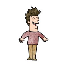 cartoon happy man N421