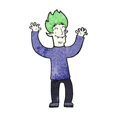 cartoon happy vampire man N27