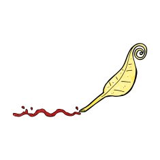 cartoon feather quill N9