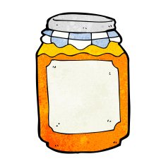 cartoon jar of marmalade