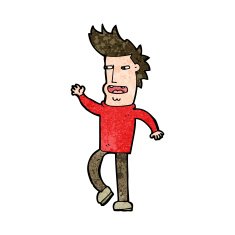 cartoon loudmouth man N9