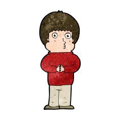 cartoon shy boy N19