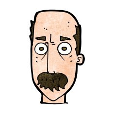Cartoon Man With Mustache N94