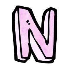 cartoon letter N92