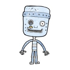 cartoon funny robot N77