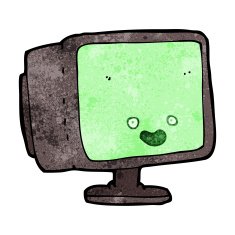 Cartoon Computer Screen N26