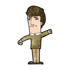 cartoon angry man N94