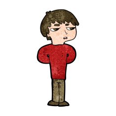 cartoon antisocial boy N9