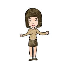 cartoon annoyed woman N167