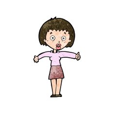 cartoon amazed woman N9