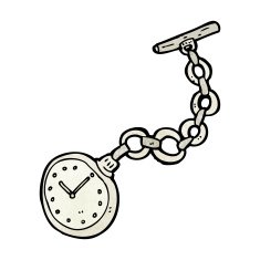 Cartoon Old Pocket Watch N10