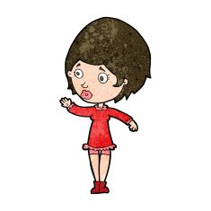 cartoon pretty woman N242