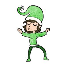 santa's helper cartoon N16