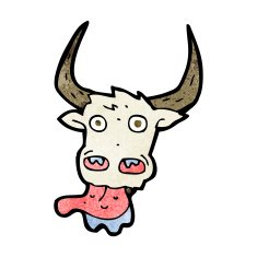 Cartoon Cow Face N8