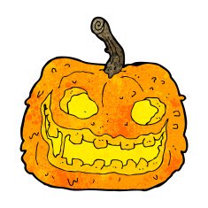 cartoon spooky pumpkin N19