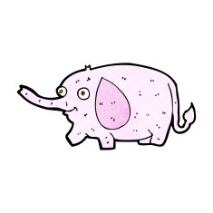 cartoon funny little elephant N5