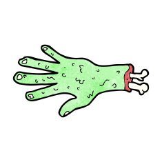 gross zombie hand cartoon N7