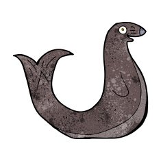 cartoon happy seal N18