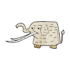 cartoon woolly mammoth N9
