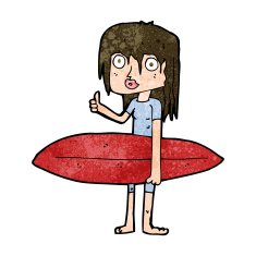 Cartoon Surfer Girl N20